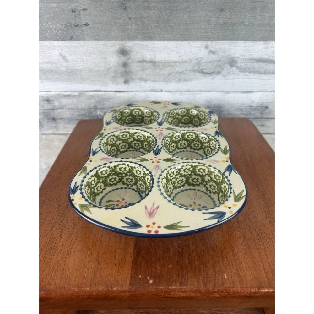 Temp-Tations Presentable Ovenware Old World 6 Cupcake Muffin Pan KFI-XNG-759827